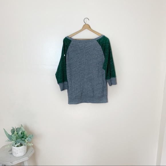 [Nike] Heather Gray & Green Baseball Pocket Tee New York Jets Top - Picture 9 of 9